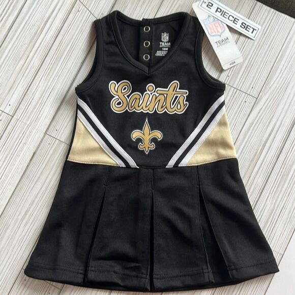 NFL Other - NWT Authentic New Orleans Saints girls 2 pc set. NFL Team Apparel/Cheer/Costume